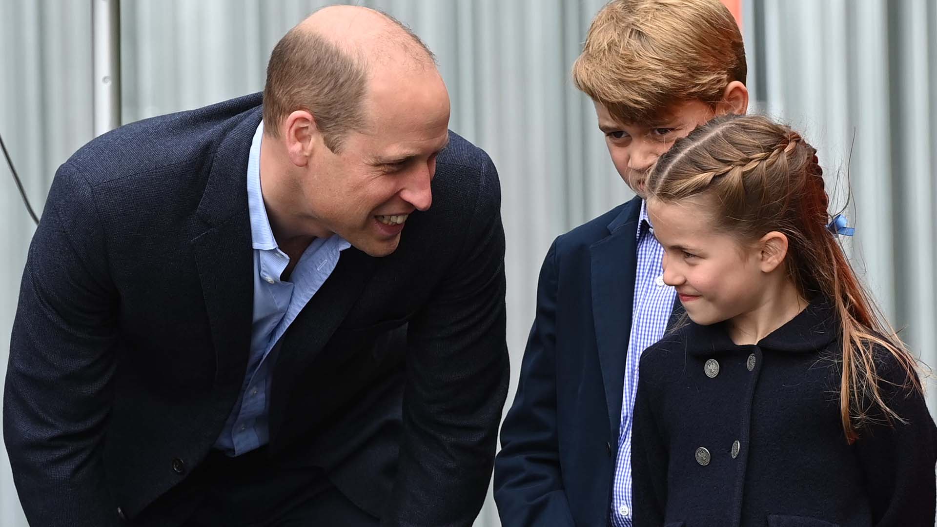 The Duke of Cambridge, Prince George and Princess Charlotte during their visit to Cardiff Castle to meet performers and crew involved in the special Platinum Jubilee Celebration Concert taking place in the castle grounds later in the afternoon, as members of the Royal Family visit the nations of the UK to celebrate Queen Elizabeth II's Platinum Jubilee. Picture date: Saturday June 4, 2022.