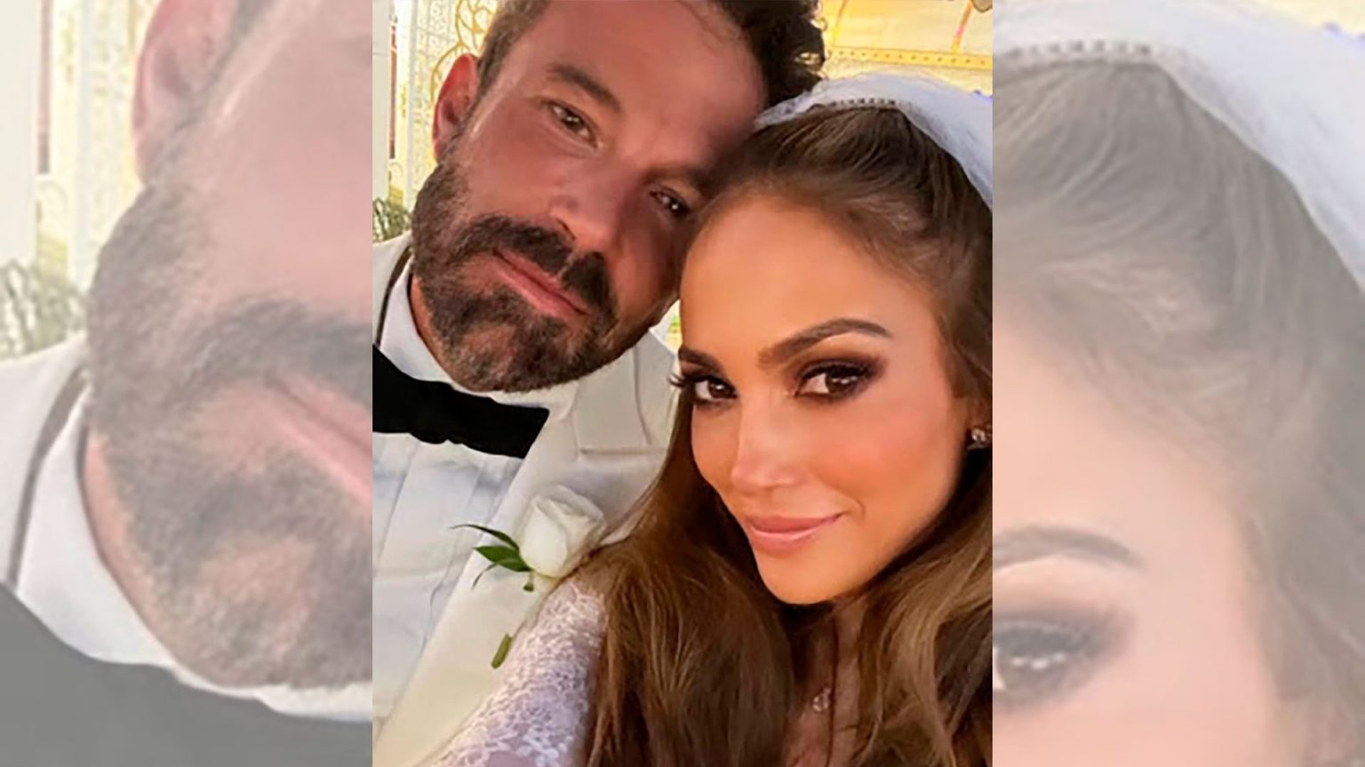 Jennifer Lopez comparte la primera foto de su vestido de novia tras su boda con Ben Affleck