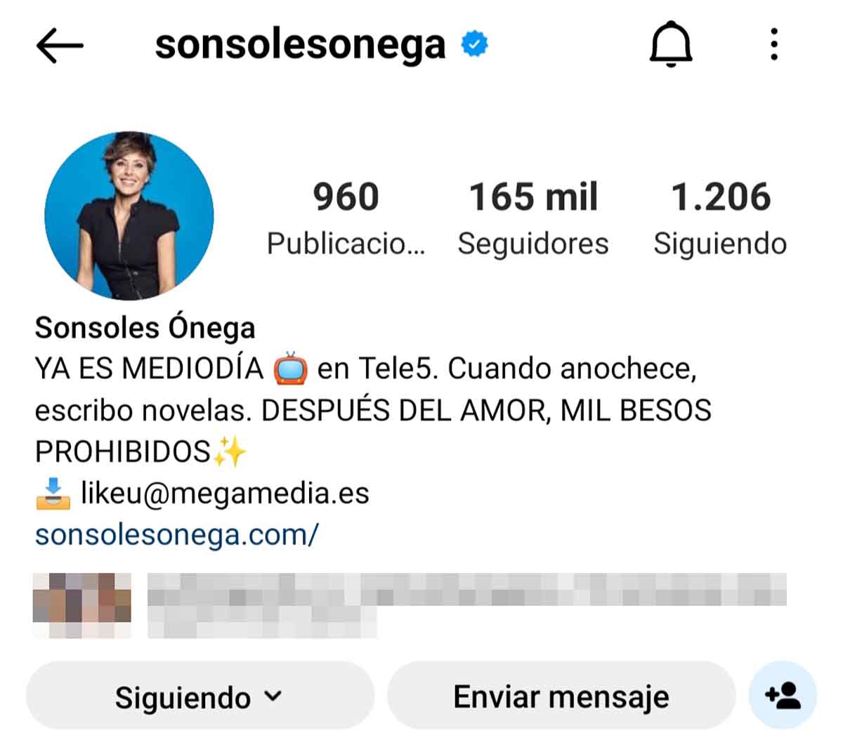 Sonsoles Ónega borra todo rastro de Telecinco en sus redes sociales
