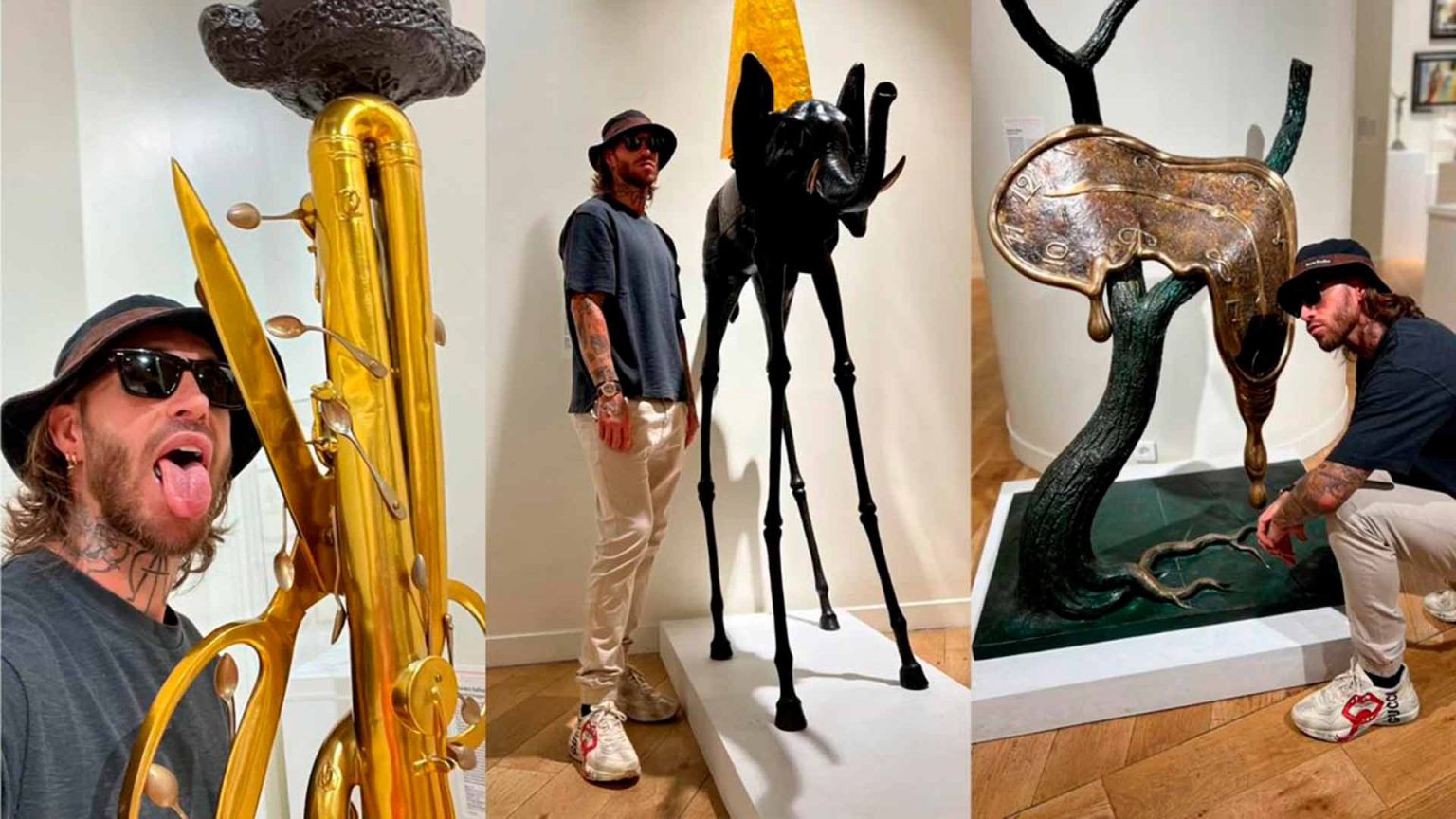 Críticas a Pilar Rubio y Sergio Ramos por su actitud en el museo Dalí de París