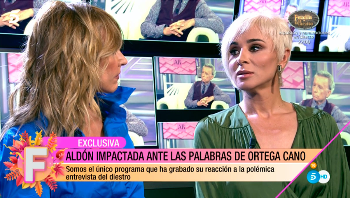 Ana María Aldón, impactada con las palabras de Ortega Cano: "Sentí bochorno"