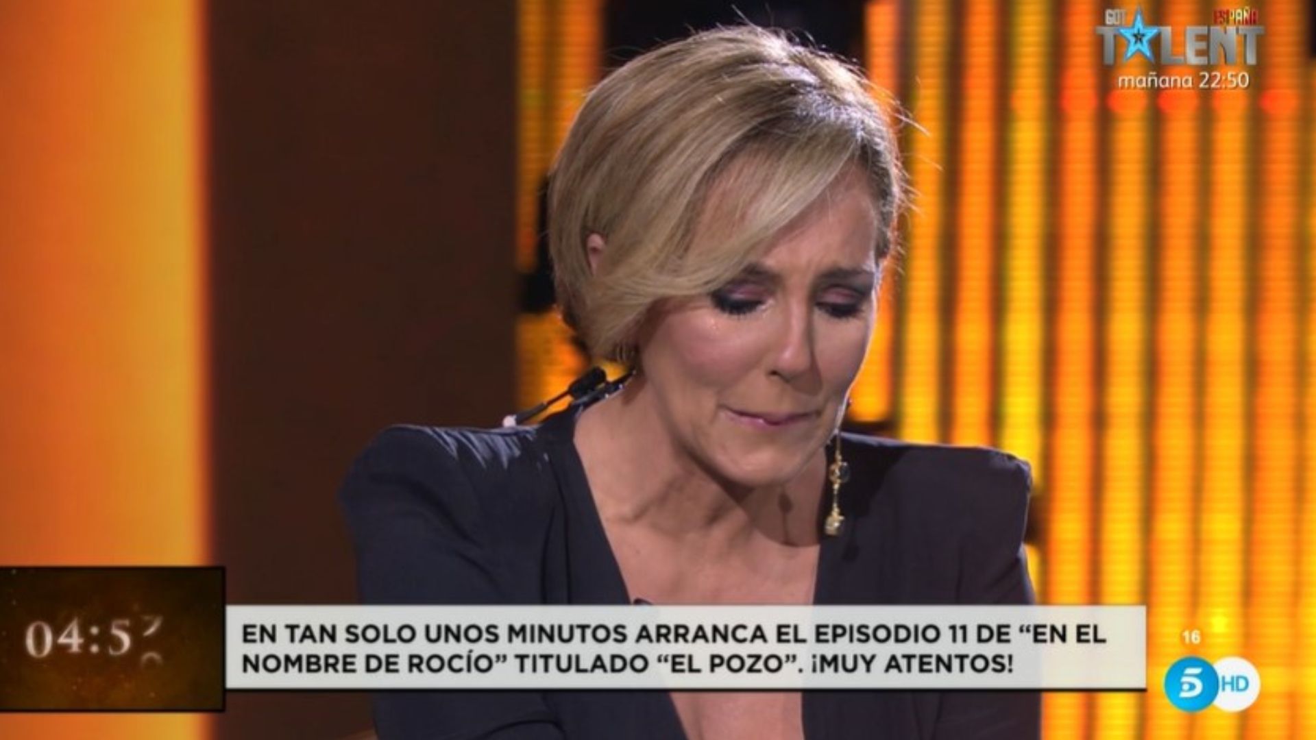 Rocío Carrasco sufre un ataque de ansiedad en directo