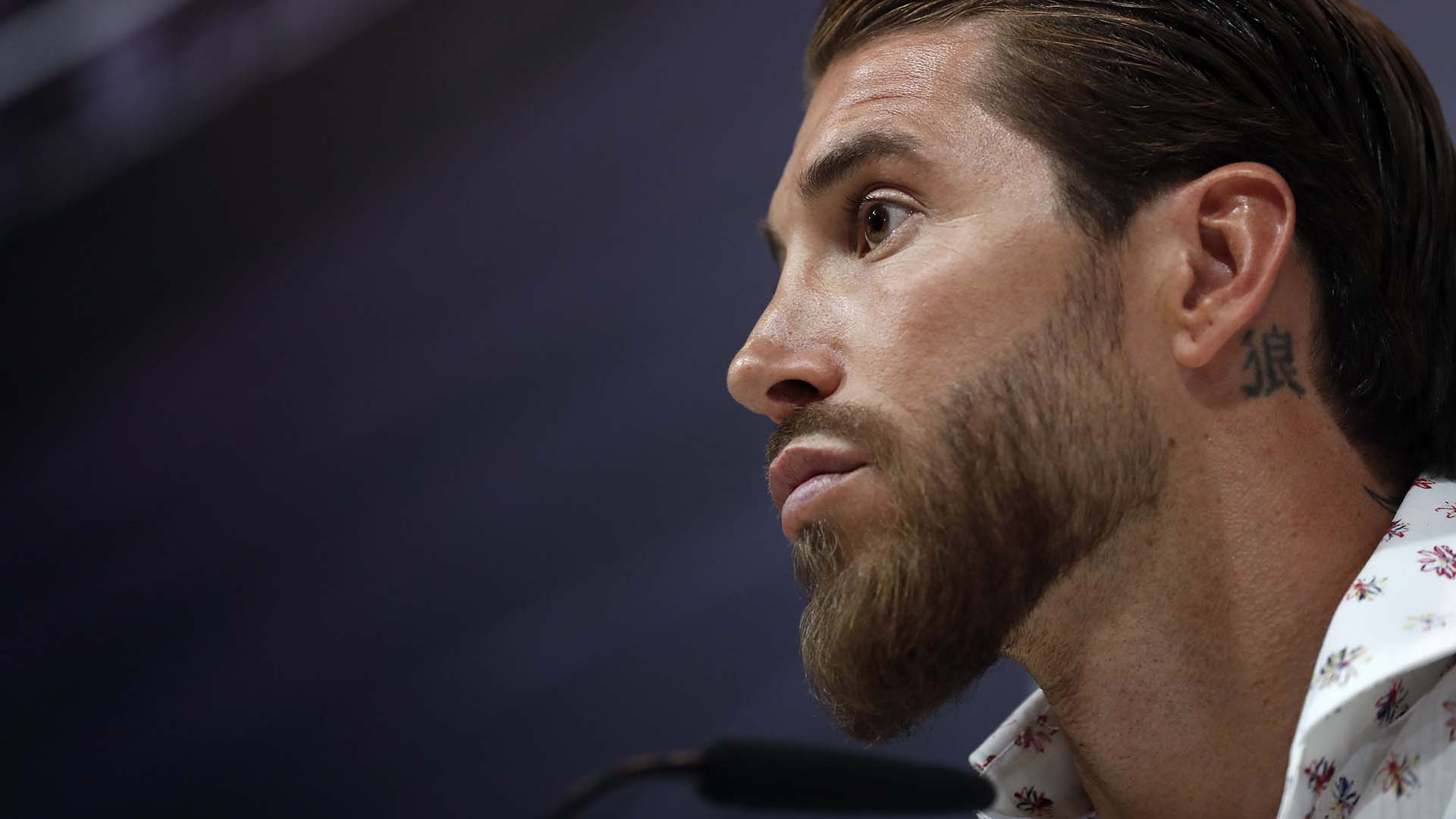 Soccerplayer Sergio Ramos during a pressconference in Madrid on Thursday 30 May 2019.