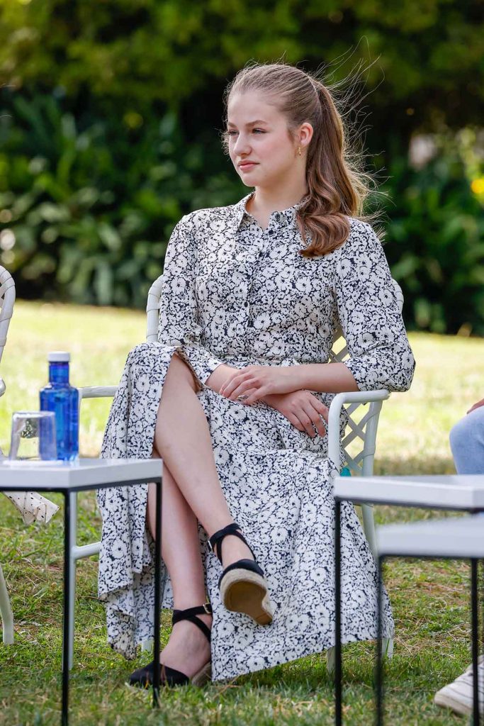 Princess Leonor de Borbon during a meeting with winners of past edition on occasion of Princess of Girona Foundation awards in Barcelona on Monday, 4 July 2022.