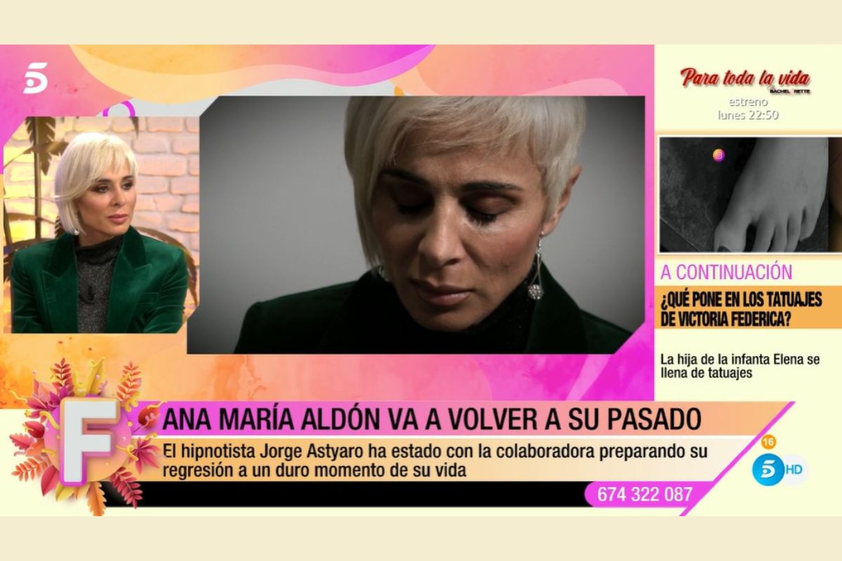 Ana María Aldón se somete a la hipnosis para retroceder al pasado