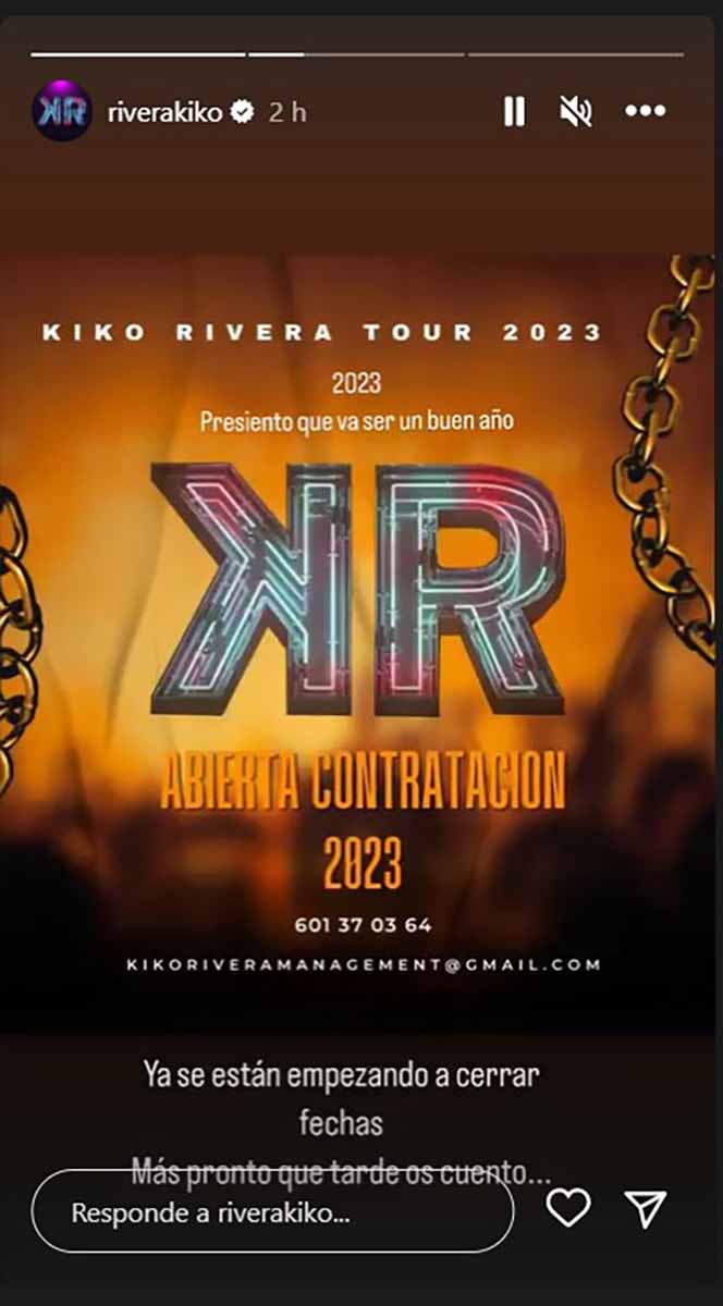 Kiko Rivera prepara su regreso a los escenarios dos meses después de sufrir un ictus