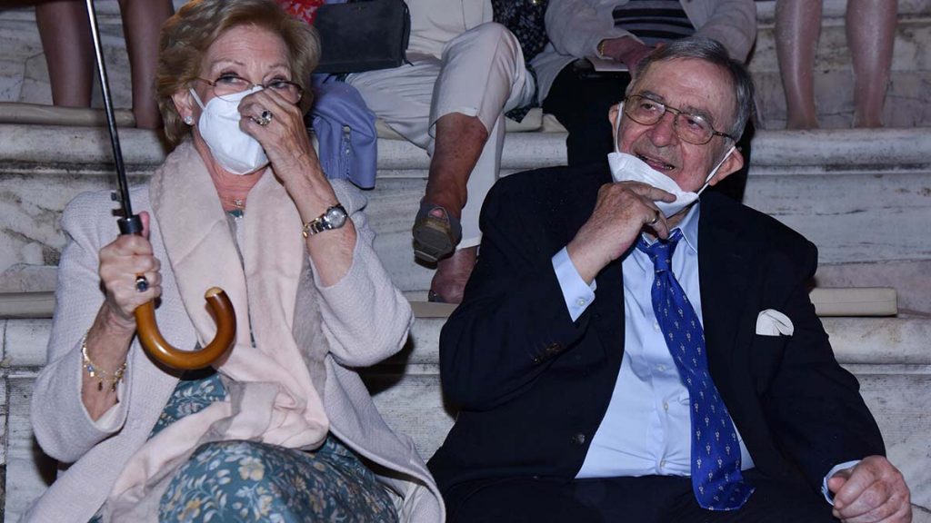 King Constantine II of Greece and Queen Anne Marie of Greece visit the premiere of Festival Athens