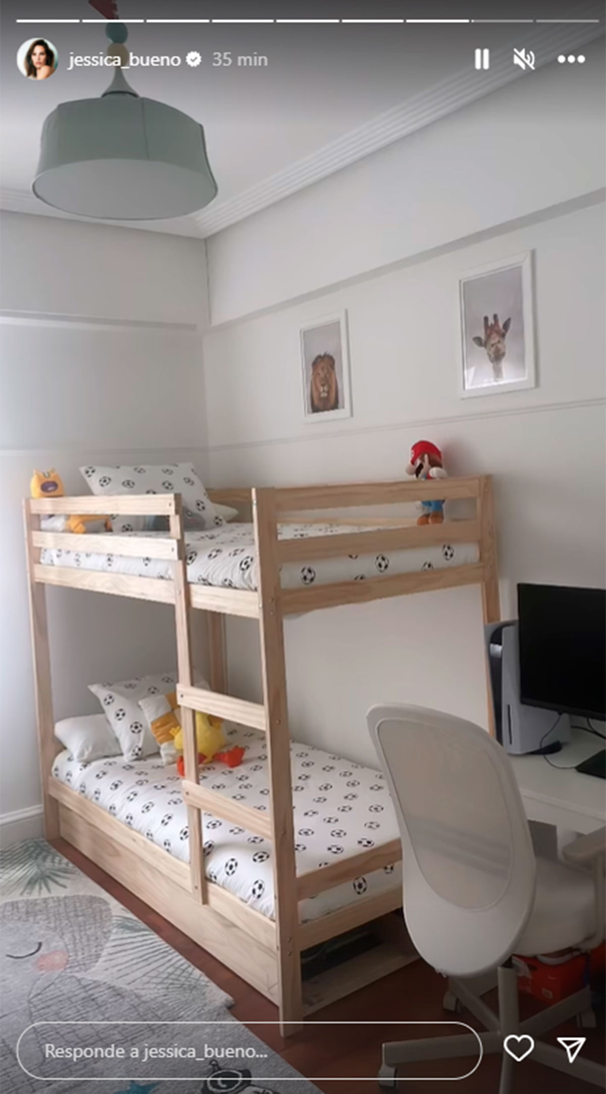Jessica Bueno enseña la habitación de sus hijos en su nueva casa de Bilbao