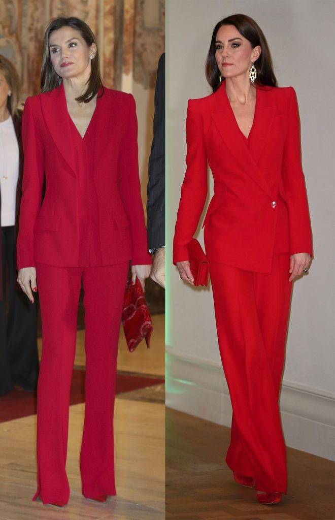 Kate Middleton imita a Letizia con el traje rojo más seductor
