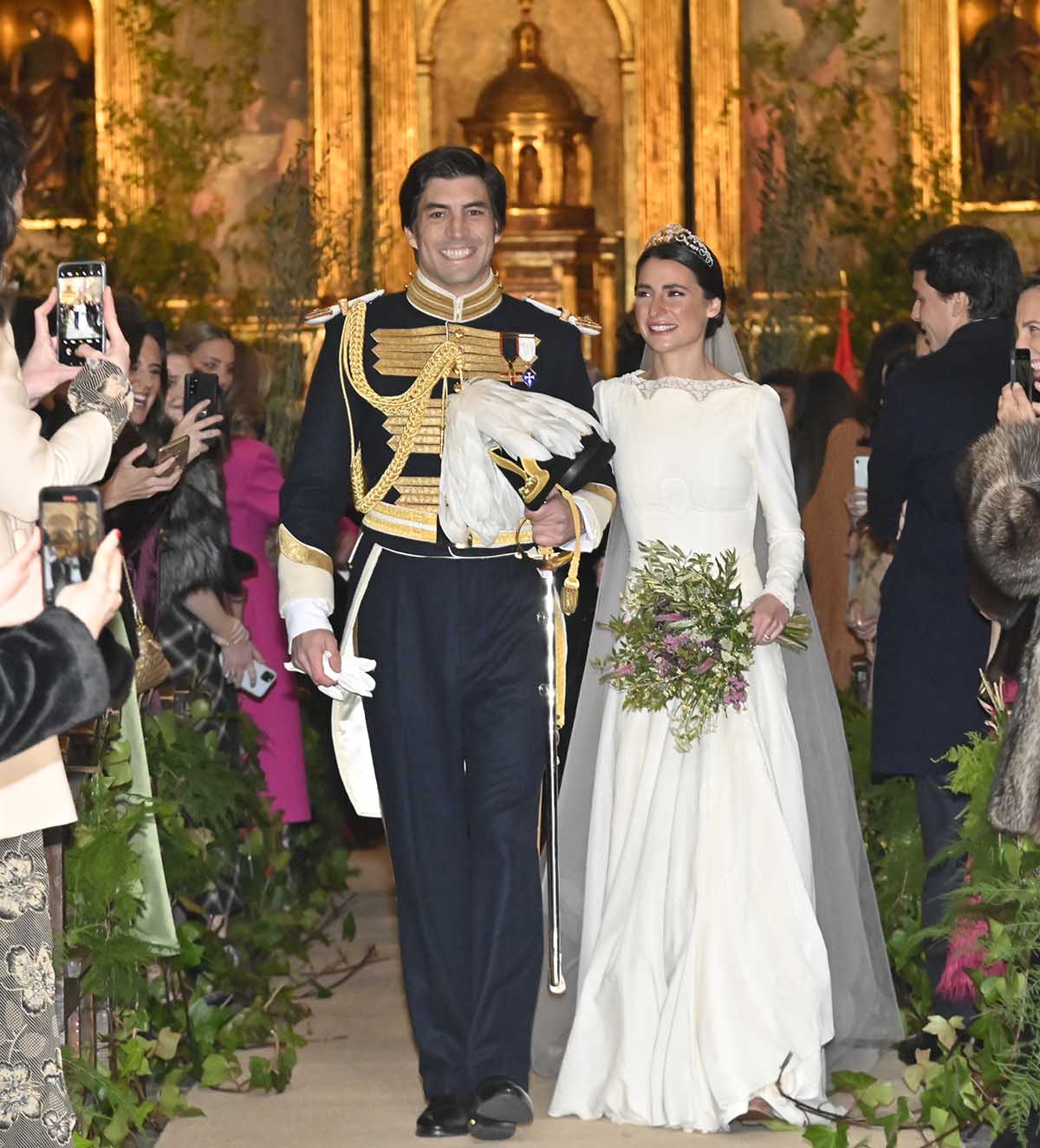 Ana Sainz and Rodrigo Fontcuberta on their wedding in Cebreros Avila 18 February 2023
