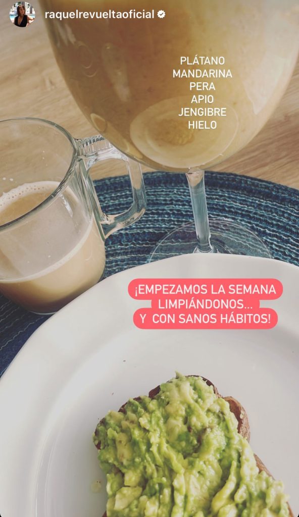 Raquel Revuelta desayuno