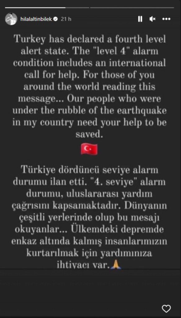 Hande Erçel, Kerem Bürsin y otros famosos turcos apoyan a Turquía tras el terremoto