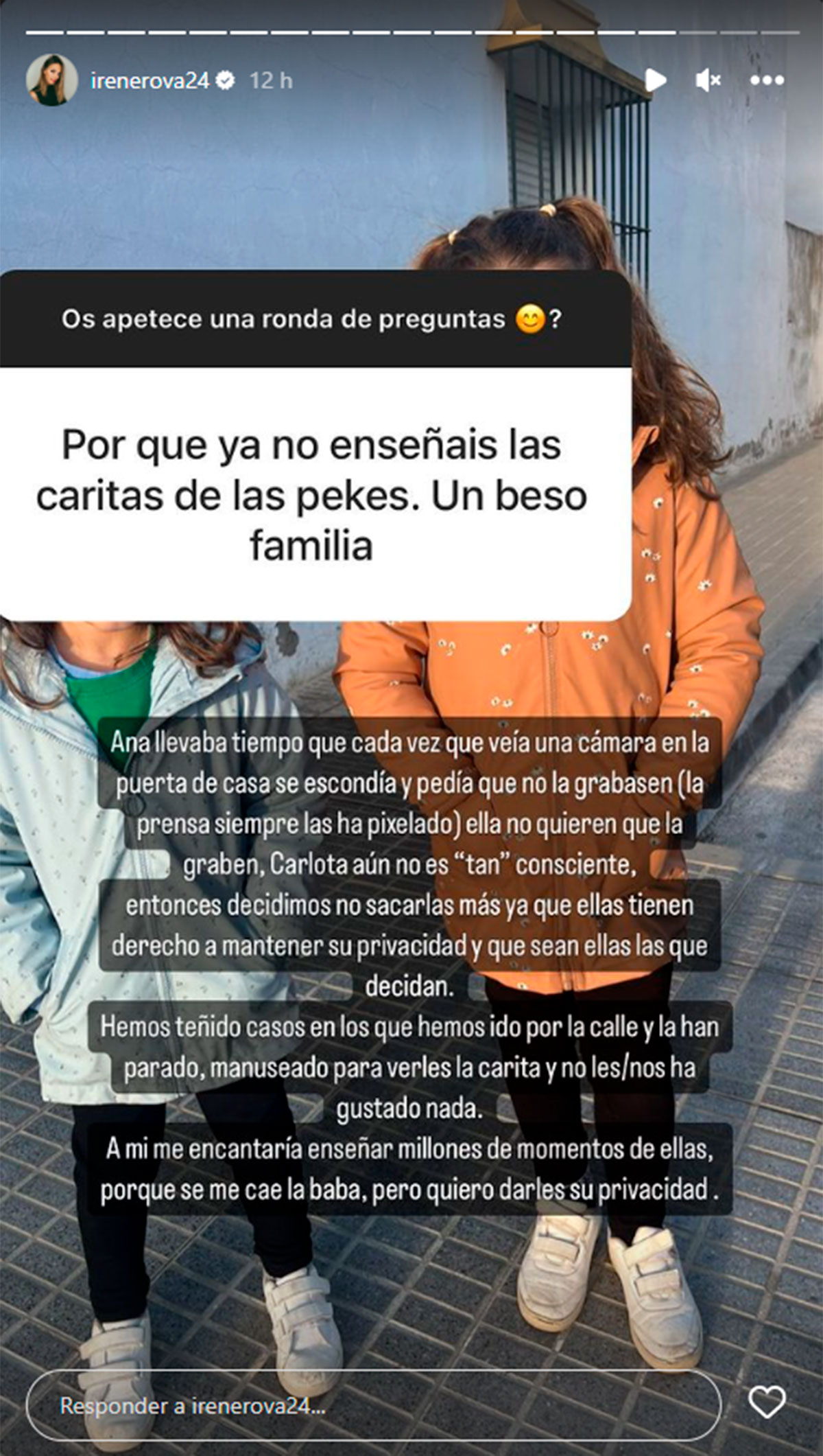 El desagradable motivo por el que Irene Rosales blinda a sus hijas
