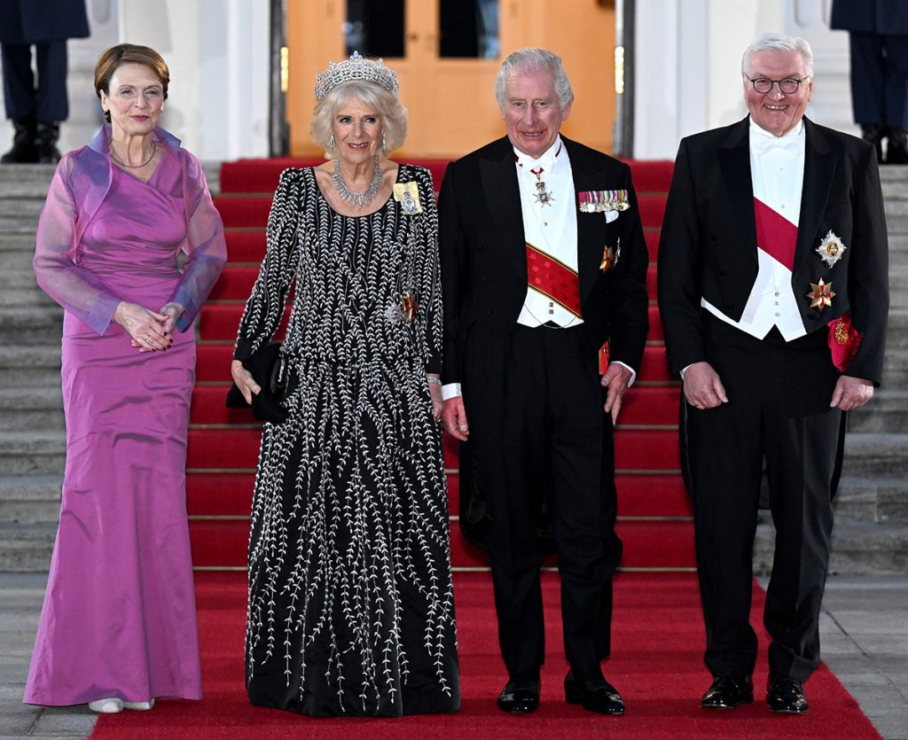 Los poderosos diamantes con los que Camilla impacta en su primer viaje como reina a Alemania