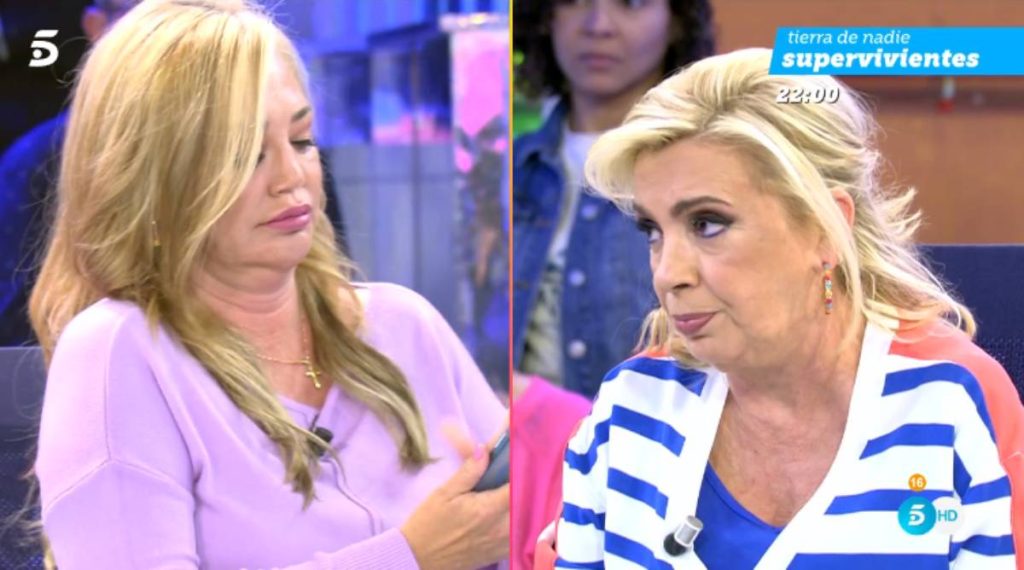 Carmen Borrego, rota en llanto: pillan a su marido insultando a Belén Esteban
