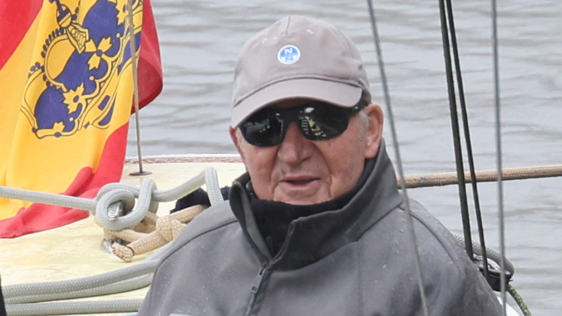 Spanish Emeritus King Juan Carlos I arriving to Sport Port in Sanxenxo on Friday 21 April 2023.