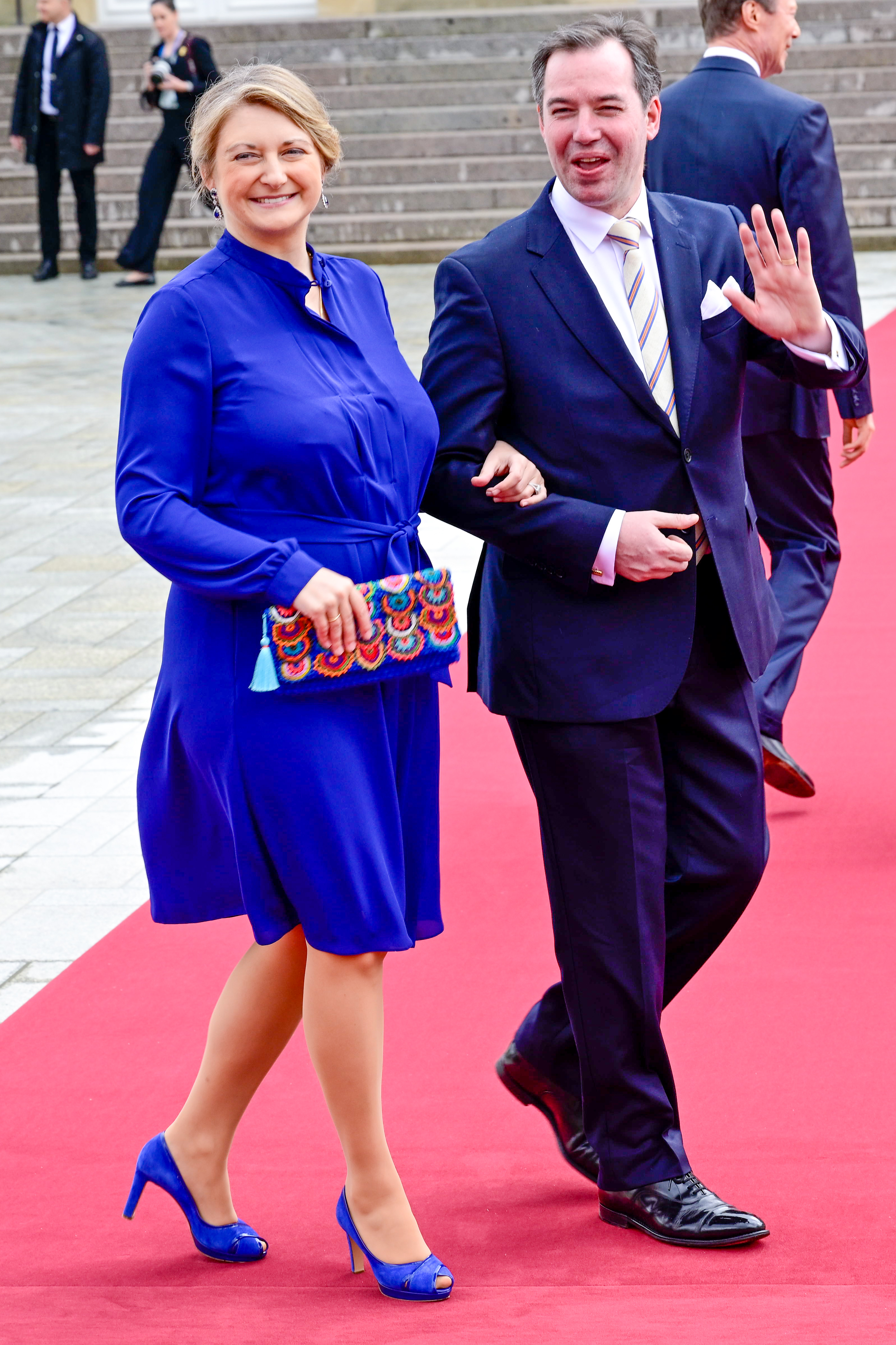 Crown Grand Duchess Stephanie of Luxembourg,Crown Grand Duke Guillaume of Luxembourg Luxembourg Royals attending t