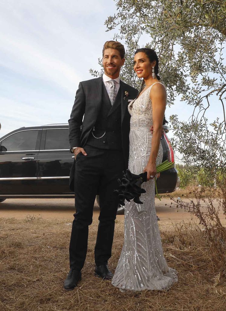 Soccerplayer Sergio Ramos and presenter Pilar Rubio during their wedding in Seville on Saturday, 15 June 2019.