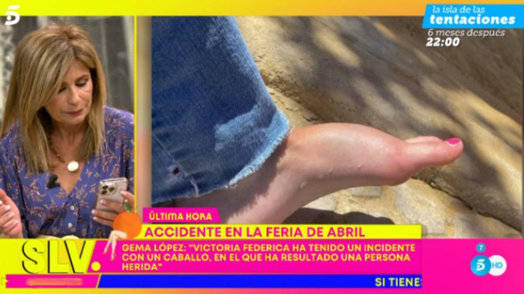 Victoria Federica envía a una persona al hospital tras pisarla con su caballo en la Feria de Abril