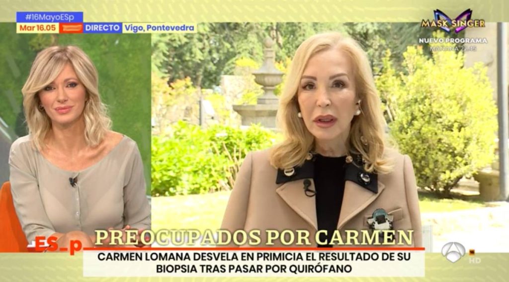 Carmen Lomana adelanta los resultados del tumor que le extirparon: "No había células malignas"