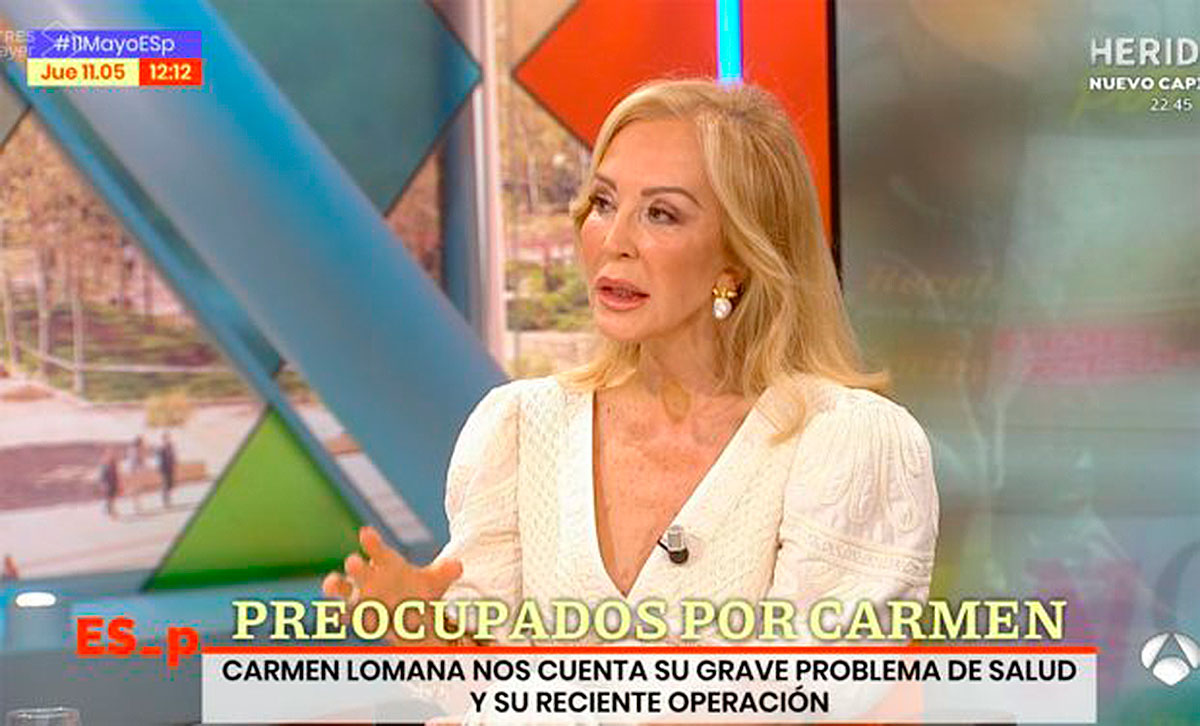 Carmen Lomana anuncia que le han extirpado un tumor
