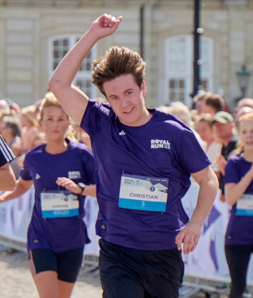 El príncipe Christian, durante la reciente carrera de la Royal Run