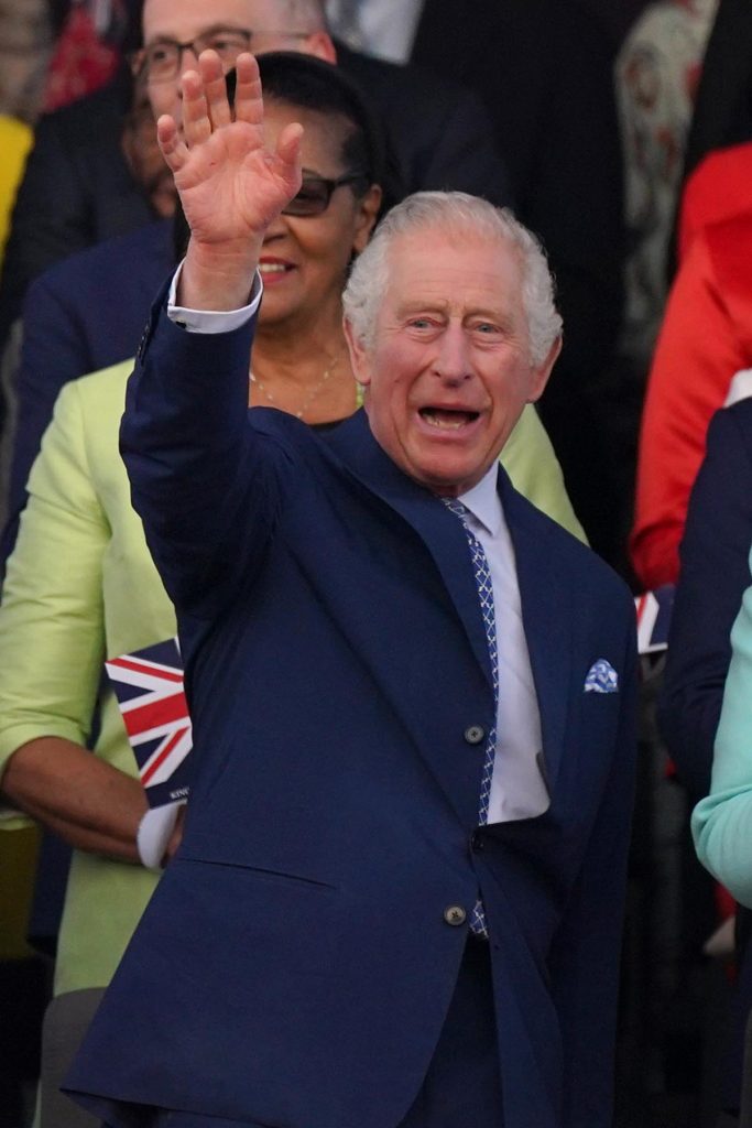 King Charles III in the Royal Box viewing the Coronation Concert held in the grounds of Windsor Castle, Berkshire, to celebrate the coronation of King Charles III and Queen Camilla. Picture date: Sunday May 7, 2023.