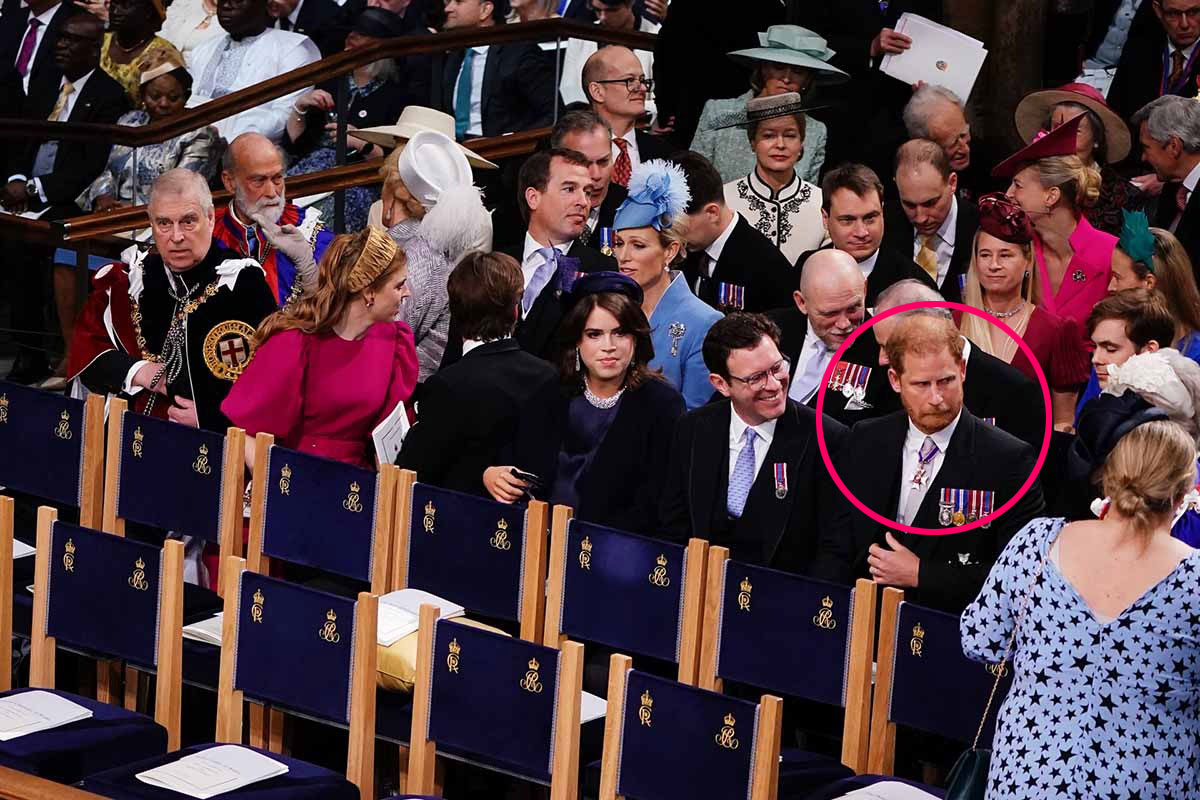 La inexplicable mueca de Harry en la ceremonia de Coronación de su padre