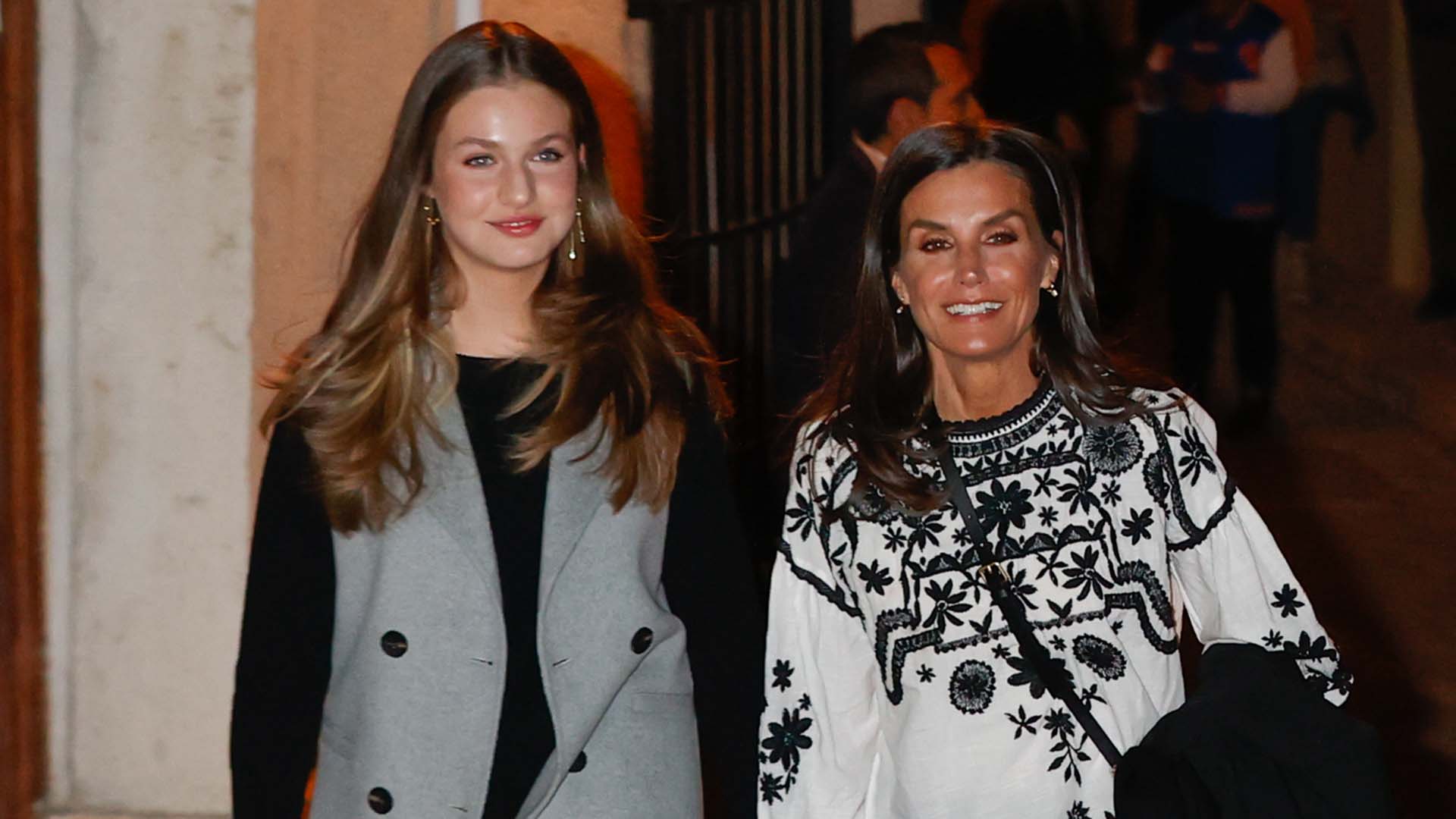 Spanish King Felipe VI and Queen Letizia with  Princess of Asturias Leonor de Borbon and Sofia de Borbon during Holy Week in Chinchon (Madrid) on Saturday 8 April 2023