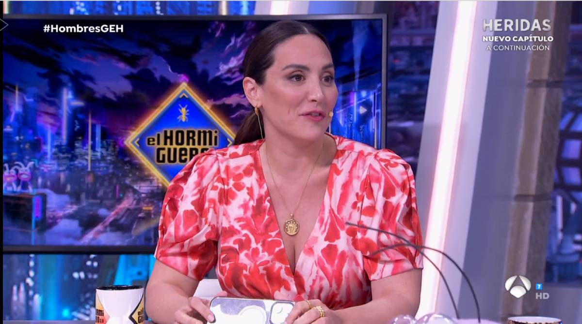Tamara Falco El Hormiguero vestido Carolina Herrera