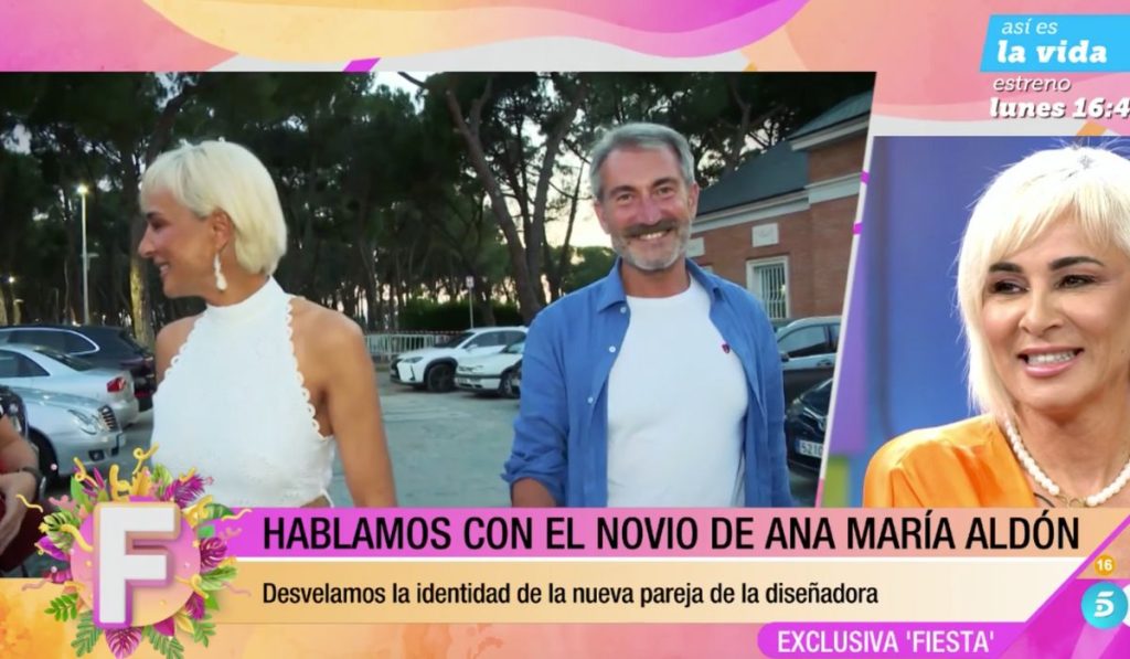 Ana María Aldón pasea sonriente con su nuevo novio