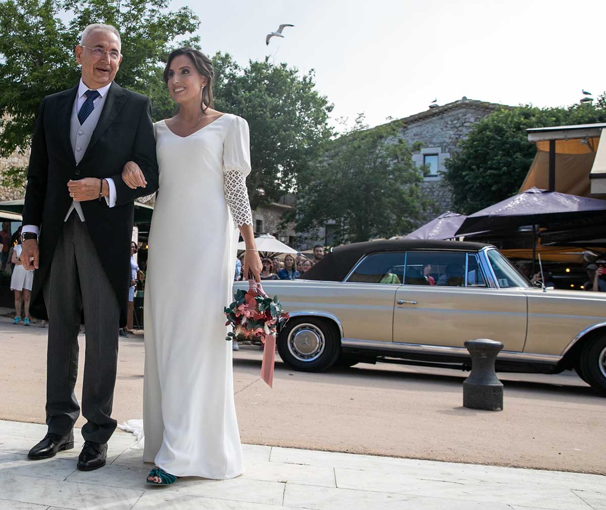 during the wedding of Matias Prats Jr and Claudia Collado in Barcelona on Saturday, 3 June 2023.