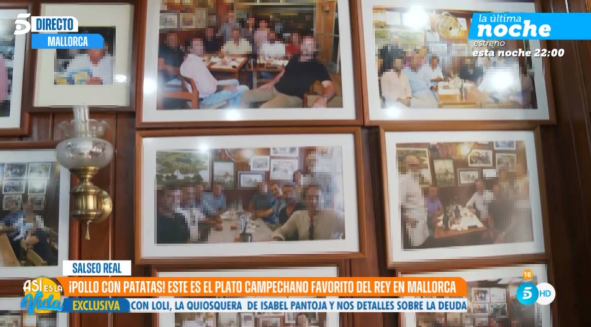 La pared de la fama del bar al que Felipe VI acude en Mallorca