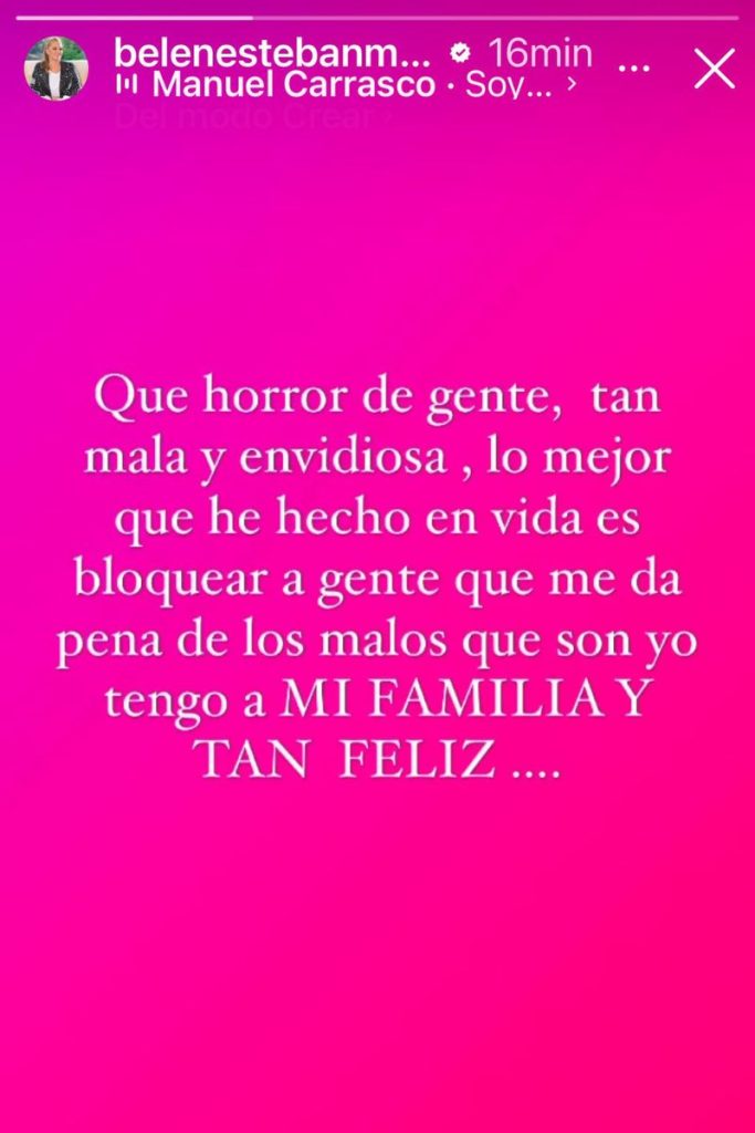 mensaje Belen Esteban