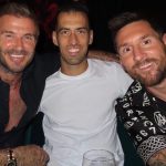 David Beckham, Sergio Busquets y Leo Messi