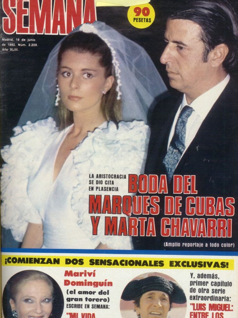 Portada Revista Semana Boda Fernando Falcó, marqués de Cubas, con Marta Chávarri