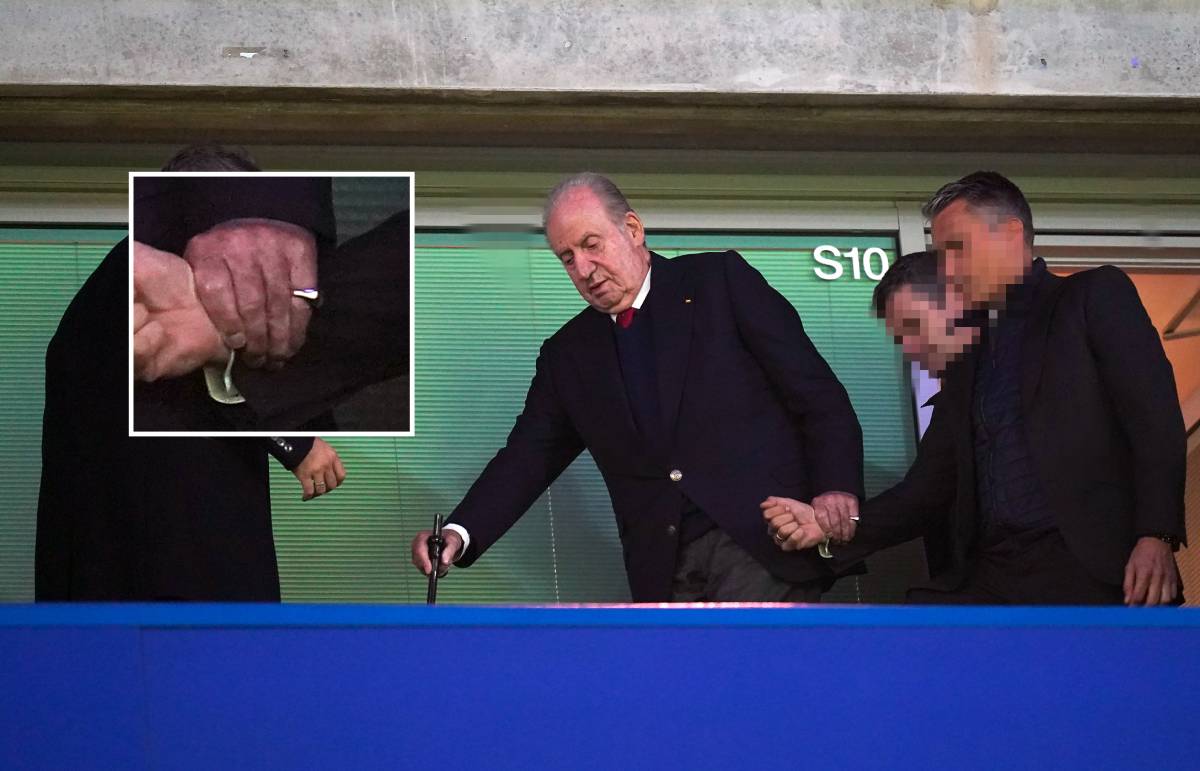 El Rey Juan Carlos en su visita a Londres para el Chelsea-Real Madrid