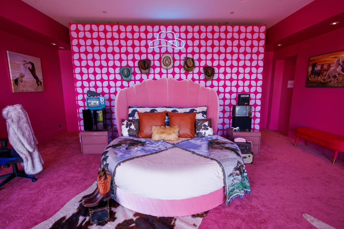 La habitación de la mansión de Barbie en Malibú