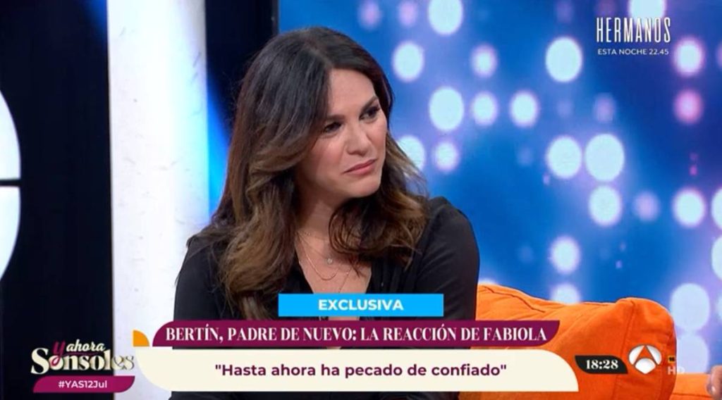 Fabiola Martínez en el plató de 'Y ahora Sonsoles' sobre Bertín Osborne
