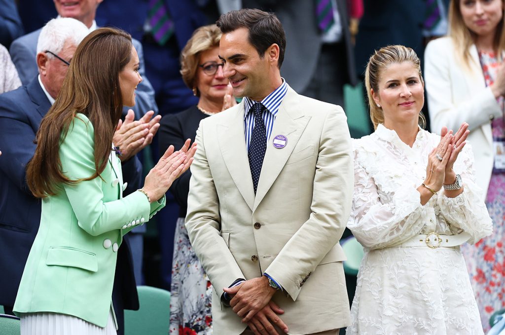 Kate Middleton y Roger Federer, juntos en Wimbledon