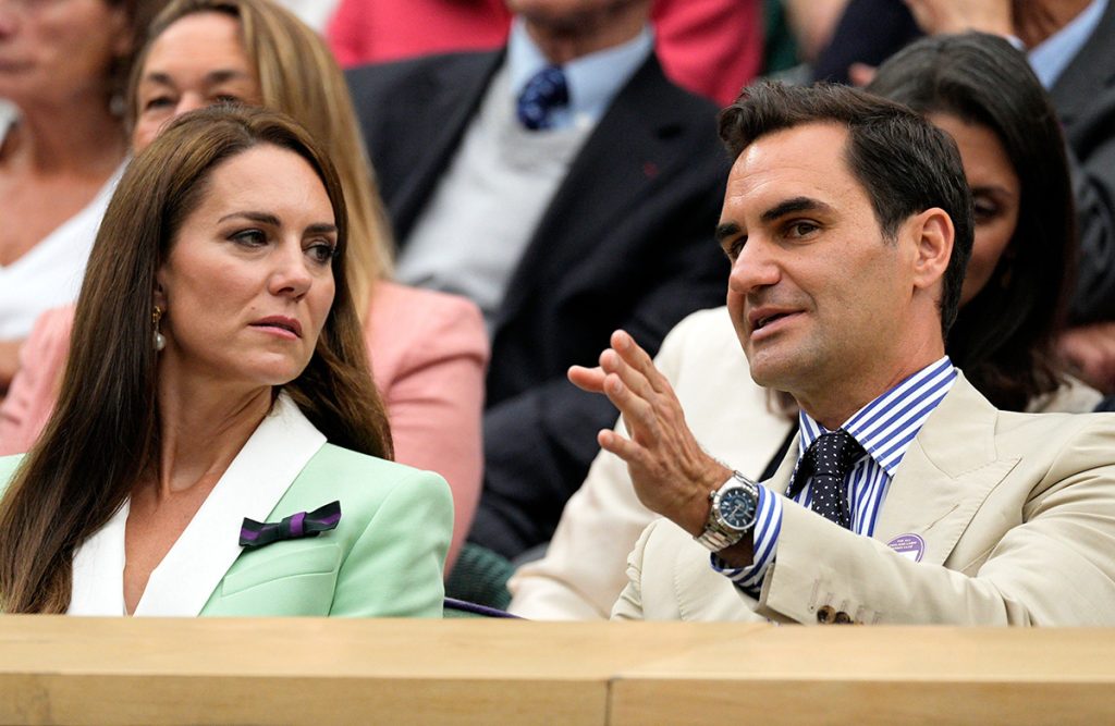 kate middleton y roger federer, juntos en Wimbledon