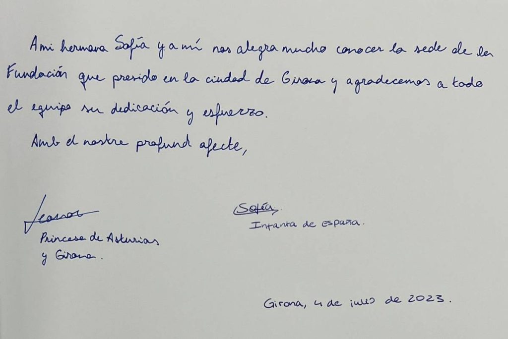 El mensaje de la Princesa Leonor y la Infanta Sofía en Girona