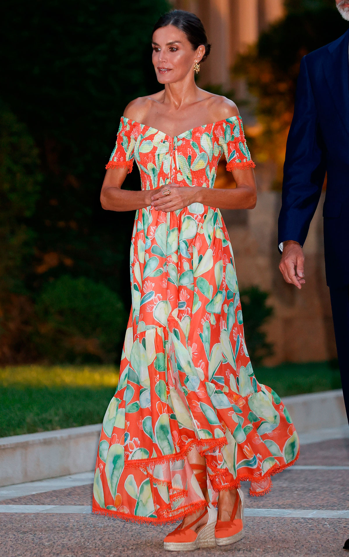 Letizia con vestido floral