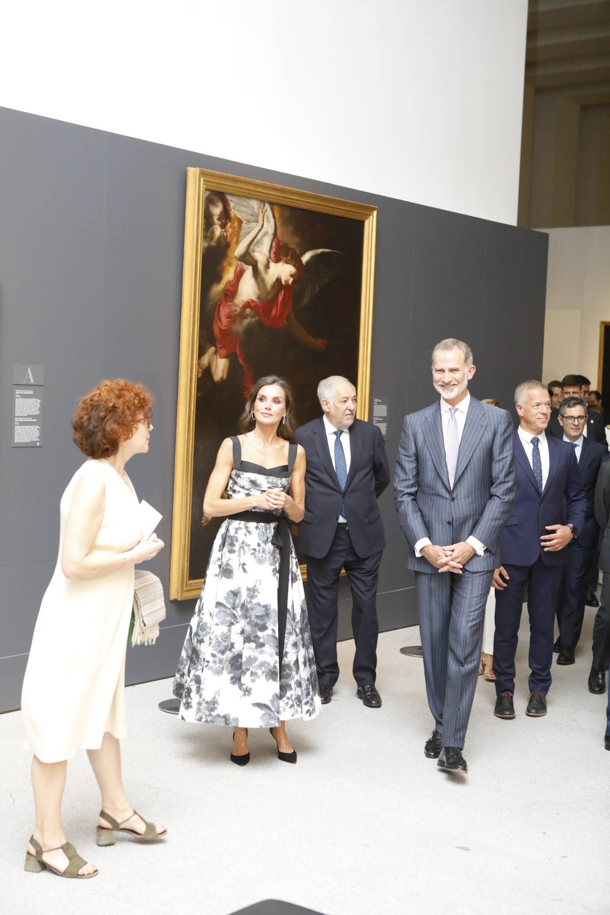 Letizia y Felipe en la visita guiada a las galerías del Palacio Real
