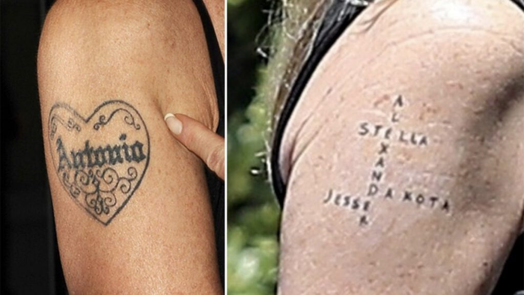 El antes y el después del tatuaje de Melanie Griffith.