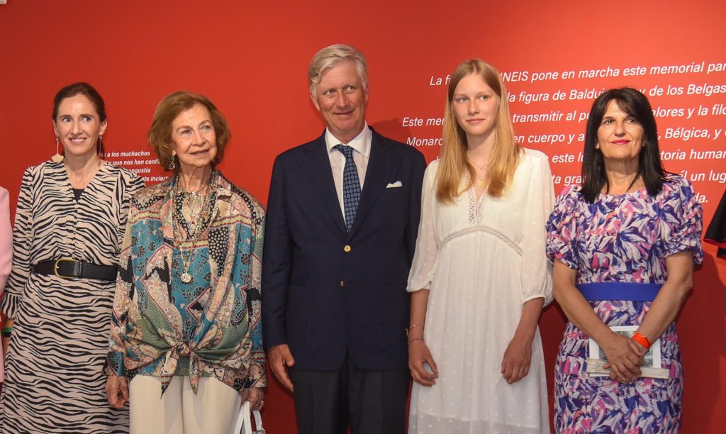 La Reina Sofía en un photocall.