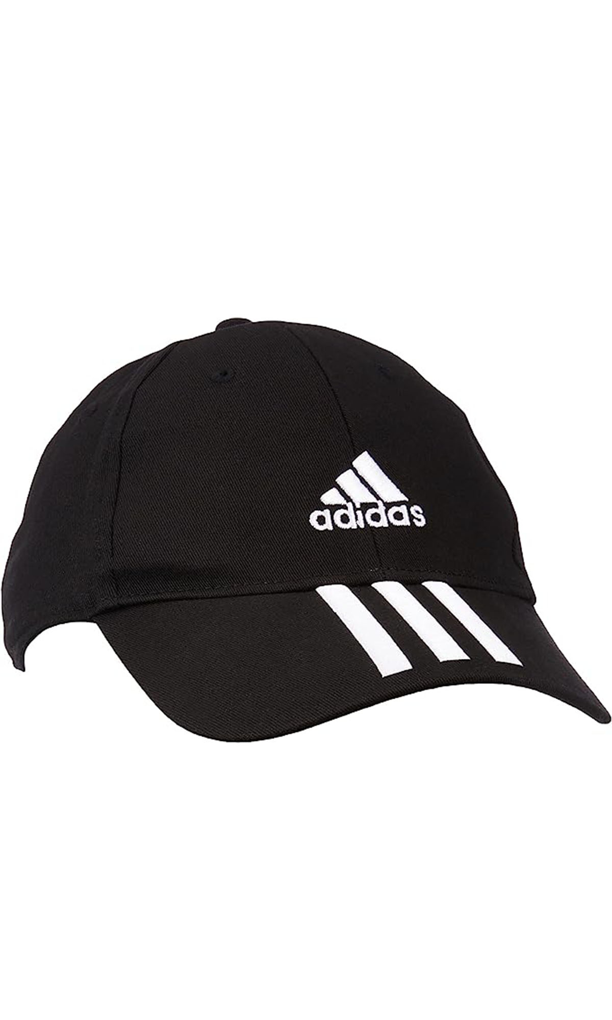 Gorra negra muy versátil de la marca Adidas con logo, una de las tendencias en gorras de mujer