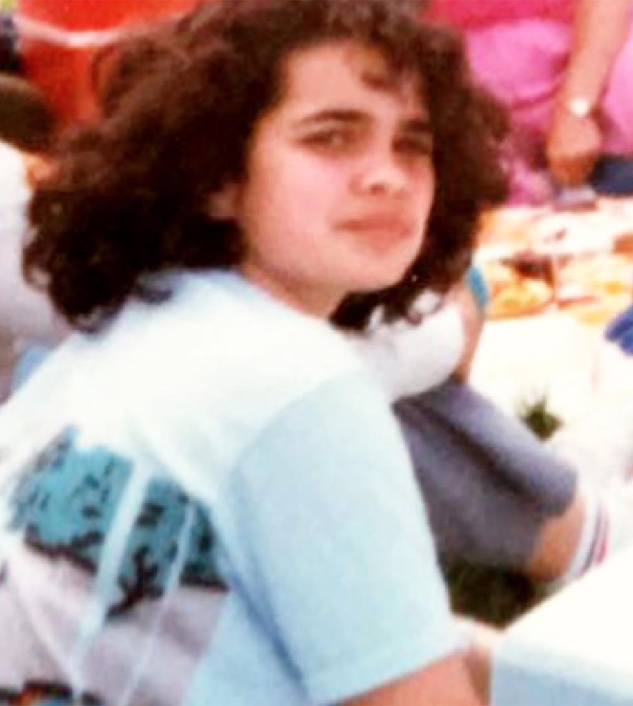 Carme Chaparro en un imagen de su adolescencia.