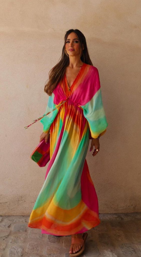 Rocío Osorno vestido multicolor Zara verano