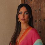 Rocío Osorno vestido colores Zara escote en pico